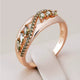 Elegant Ring Made of Olive Crystal