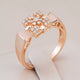 Elegant shiny ring made of iron flower