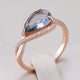 Elegant Crystal Water Drop Ring