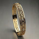 Exotic, fine, blue inlaid crystal gold ring