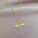 Crystal Dragonfly Necklace – Symbol of Transformation & Beauty
