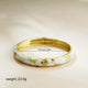 Vintage Floral Cloisonné Open Bangle