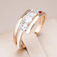 Gold Crystal Orbit Elegant Ring