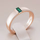 Elegant small ring with green zirconia