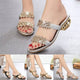 Damen Sandalen Mit Strassbesatz Und Bequemer Passform