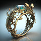 Exotic Natural Crystal Flower Ring