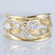 Elegant Gold-Plated Ring with Zirconia