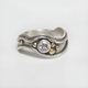 Vintage Silver and Crystal Marine Ring