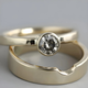 Vintage Gold Intarsia Zirconia Ring Set