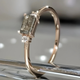 Vintage Rectangular Crystal & Zirconia Gold Ring