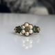 Vintage Green Bead Flower Ring