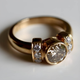 Forged Golden Shiny Vintage Ring