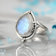 Vintage White Opal Teardrop Ring