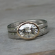 Vintage Dual Silver Zirconia Ring