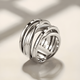 Layered Silver Ring in Vintage Style