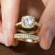 Gold Shimmering Vintage Rings