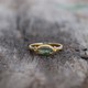 Golden Green Vintage-Style Ring