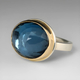 Round Blue Diamond Vintage Ring