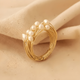 Ring with Pearls and Gold Threads