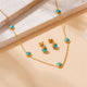 Turquoise Dreams Golden Jewelry Set