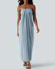 Damen Maxikleid Mit Halterneck Und Drapierung