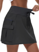 Kurzer Skort Leichtgewicht Rock mit verstellbarem Bund