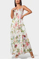 Damen Maxikleid Mit Blumenprint Und A Linie