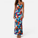 Damen Abendkleid Mit Neckholder Figurbetont