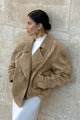 Damen Wildlederjacke In Relaxed Fit Mit Reverskragen