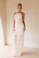 Damen Maxi Slipkleid Aus Chiffon Mit Halterneck