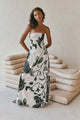 Damen Midikleid Mit Muster
