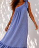 Damen Maxikleid One Shoulder Mit Rüschen