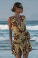 Damen Minikleid Mit Blumenprint Und Neckholder