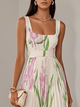 Yara™ - Maxikleid aus Plisseeschiffon