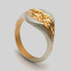 Vintage Gold & Silver Antique Forged Ring