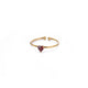 Birthstone Ring Titanium Steel Plated 18K Open Adjustable Gold