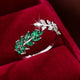 Antique Green Leaf Ring