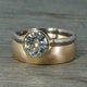 Vintage Silver Gold Crystal Ring