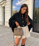 Schickes Beige Rocker-inspiriertes Kleid