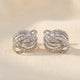 Intertwined Diamond Knot Stud Earrings