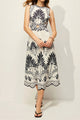 Damen Maxikleid Mit Blumenmuster Und A Linie