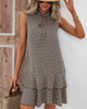 Damen Midikleid Mit Geometrischem Muster Schwarz