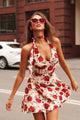 Damen Minikleid Mit Print Und Rückenausschnitt