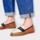 Oceane – Brauner Loafer mit runder Spitze und Colourblock-Design