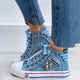 Trendige Hohe Denim Damen Sneaker – Selina