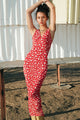 Damen Maxikleid Mit Blumenprint Und V Ausschnitt