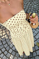Damen Maxikleid Mit Polka Dots Und Volants Trägerlos
