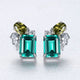Vintage Turquoise Glass & Zirconia Silver Ring
