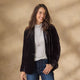 Gestickte Samt-Herbstjacke