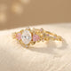 Romantic Pink Zirconia Rose Gold Ring